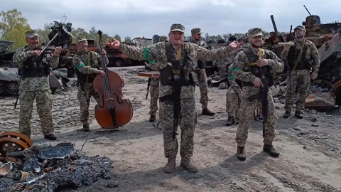Фольклорная группа "Святовид". Скриншот видео: Facebook/Генеральний штаб ЗСУ / General Staff of the Armed Forces of Ukraine
