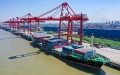 A view of the Longtan Container Terminal of Nanjing Port in Nanjing, Jiangsu province. Photo by Xinhua/Li Bo.