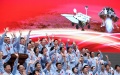 Technical personnel celebrate after China's Tianwen-1 probe successfully landed on Mars at the Beijing Aerospace Control Center. Photo by Xinhua/Jin Liwang.