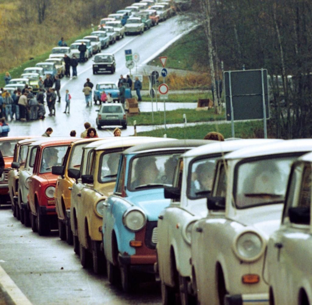Стокилометровая пробка в Германии, апрель 1990 г. Источник: Die Welt