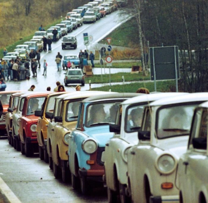 Стокилометровая пробка в Германии, апрель 1990 г. Источник: Die Welt