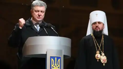 Порошенко и Епифаний. фото: Союз православных журналистов