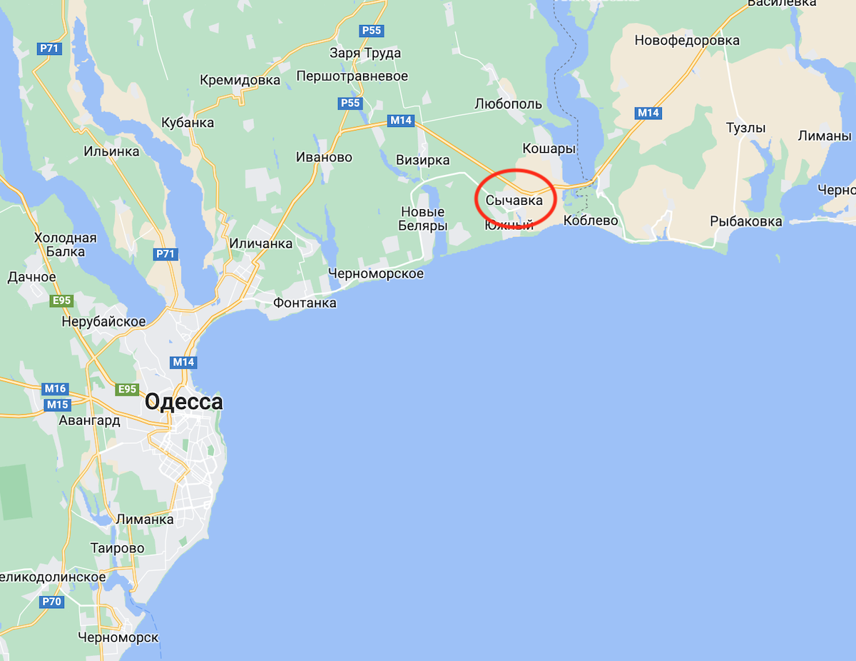 Российская морская мина взорвалась на пляже в районе Сычавки