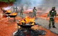 Destruction of drugs in China. Photo by Xinhua.