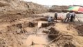 Chinese archaeologists at the excavations. Photo: Xinhua.