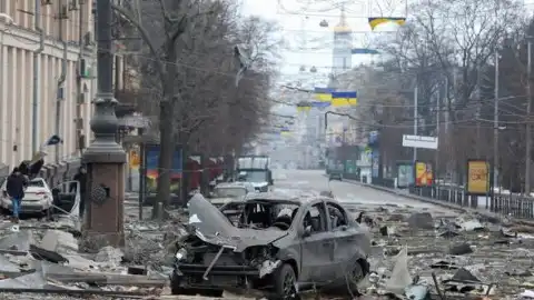 Наслідки російських обстрілів у Харкові. Фото з відкритих джерел