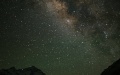 The starry night sky as seen from the Mount Qomolangma base camp. Photo by Xinhua/Jiang Fan.
