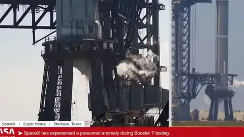Подготовка к старту космического корабля. Скриншот видео