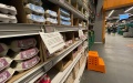 The boxes of eggs are placed on the shelf in a supermarket in Brussels, Belgium. Photo by Xinhua/Zheng Huansong.