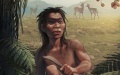 A drawing provided by Kunming Institute of Zoology under the Chinese Academy of Sciences shows the reconstruction of a female "Mengzi Ren (MZR)" and her living environment. Photo by Xinhua.