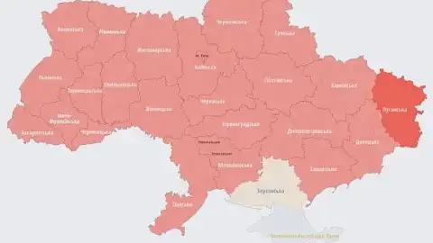 Почти по всей Украине объявлена воздушная тревога