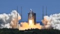 A Long March-5B Y3 carrier rocket, carrying Wentian lab module, blasts off from the Wenchang Spacecraft Launch Site in south China's Hainan Province. Photo by Xinhua/Tian Dingyu.