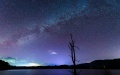 The starry sky over Nianhu Lake in Huize County of Qujing City, southwest China's Yunnan Province. Photo by Xinhua/Hu Chao.