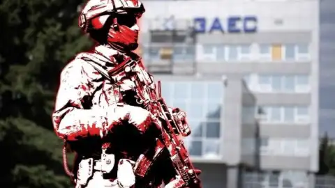 Российские военные на ЗАЭС. Коллаж из открытых источников