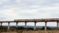 A freight train runs on the Mombasa-Nairobi Railway track in Mombasa, Kenya. Photo by Xinhua/Dong Jianghui.