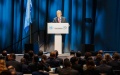 UN Secretary-General Antonio Guterres delivers a speech at the opening plenary of a UN environment meeting in Stockholm, Sweden. Photo by Wei Xuechao/Xinhua.