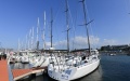 Yachts participating in a yacht show during the second China International Consumer Products Expo (CICPE) in Haikou, south China's Hainan Province. Photo by Xinhua/Yang Guanyu.