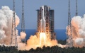 A Long March-5B Y3 carrier rocket, carrying Wentian lab module, blasts off from the Wenchang Spacecraft Launch Site in south China's Hainan Province.  Photo by Xinhua/Yang Guanyu.