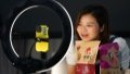 An internet anchor with disabilities promotes products via online live-streaming in Xi'an, northwest China's Shaanxi Province. Photo by Xinhua/Li Yibo.