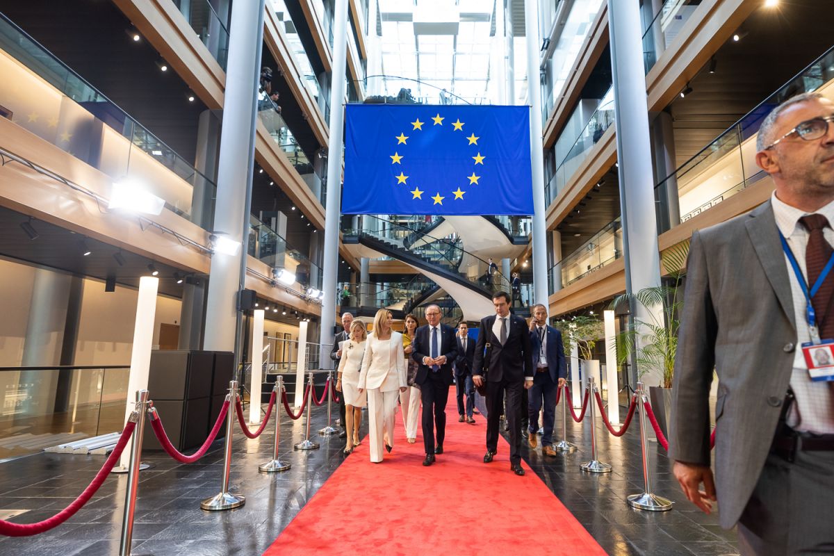 Олена Зеленська на доповіді про стан ЄС. Фото: Офіс Президента