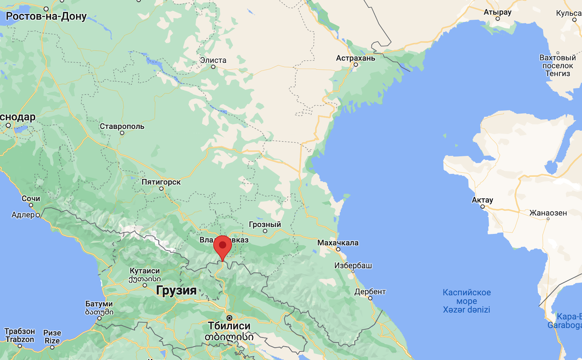 Росіяни тікають від мобілізації до Грузії. Фото: Google Maps