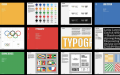 Parts of the Olympic brand's new visual elements. Photo by the International Olympic Committee.