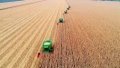 The harvesting cereals in an agricultural enterprise in China. Photo: Xinhua.