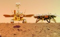 A selfie of China's first Mars rover Zhurong with the landing platform. Photo by CNSA/Xinhua.