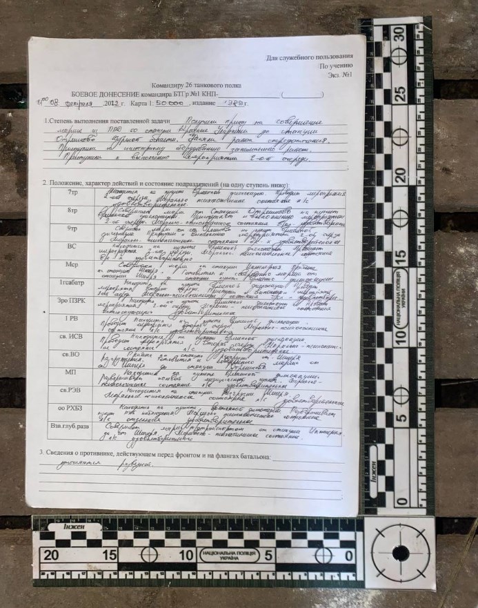Секретні документи РФ. Фото: facebook/police.kharkov