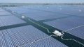 A view of Maowei floating photovoltaic power station on water in Gucheng Township of Yingshang County, east China's Anhui Province. Photo by Xinhua/Huang Bohan.