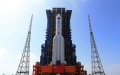 The combination of China's space station lab module Mengtian and its carrier rocket Long March-5B Y4 is transported to the launch area at the Wenchang Spacecraft Launch Site in south China's Hainan Province. Photo by Tu Haichao/Xinhua.