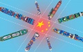 China's logistics sector. Collage by Xinhua.