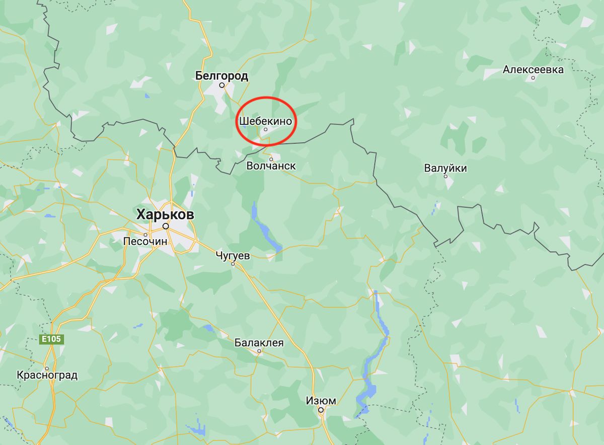 У Бєлгородській області повідомили про пошкодження лінії електропередач. Фото: Google Maps