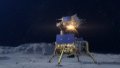 This simulated image shows Chang'e-5 spacecraft blasting off from the lunar surface. Photo by China National Space Administration/Handout via Xinhua.