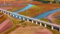 A train running on a section of the Harbin-Dalian high-speed railway in Dehui, northeast China's Jilin Province. Photo by Xinhua.