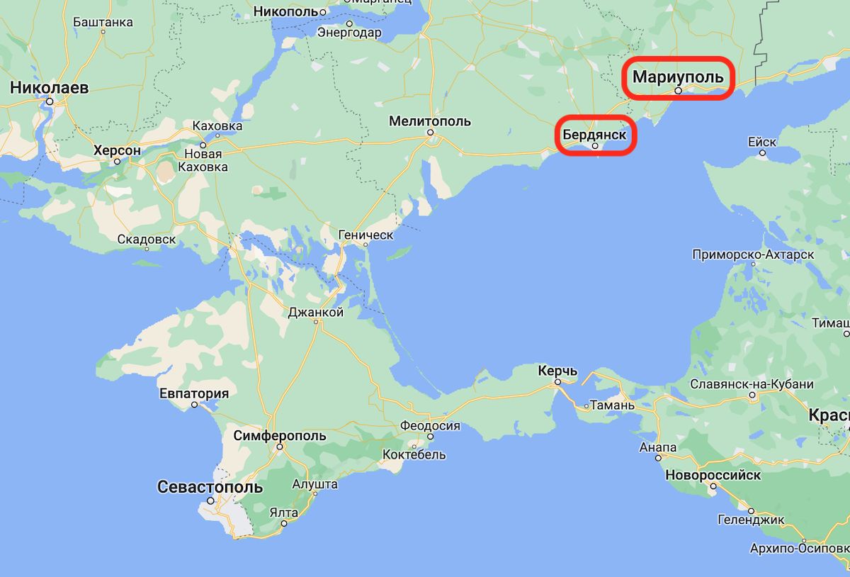 В окупованих Маріуполі та Бердянську з’являться бази російського флоту