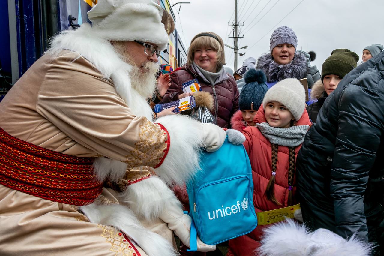 Поїзд святого Миколая. Фото: t.me/UkrzalInfo