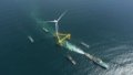Construction milestone for China's first deep-sea floating wind power platform. Photo by Xinhua.