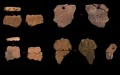 Pottery shreds unearthed from an ancient hominid site in Zhaojiaxuyao Village of Zibo City, east China's Shandong Province. Photo by Xinhua.
