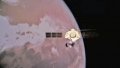 The orbiter and Mars. Photo by Xinhua.