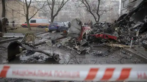Падение вертолета в Броварах. Фото: Нацполиция
