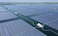 A view of Maowei floating photovoltaic power station on water in Gucheng Township of Yingshang County, east China's Anhui Province. Photo by Xinhua/Huang Bohan.