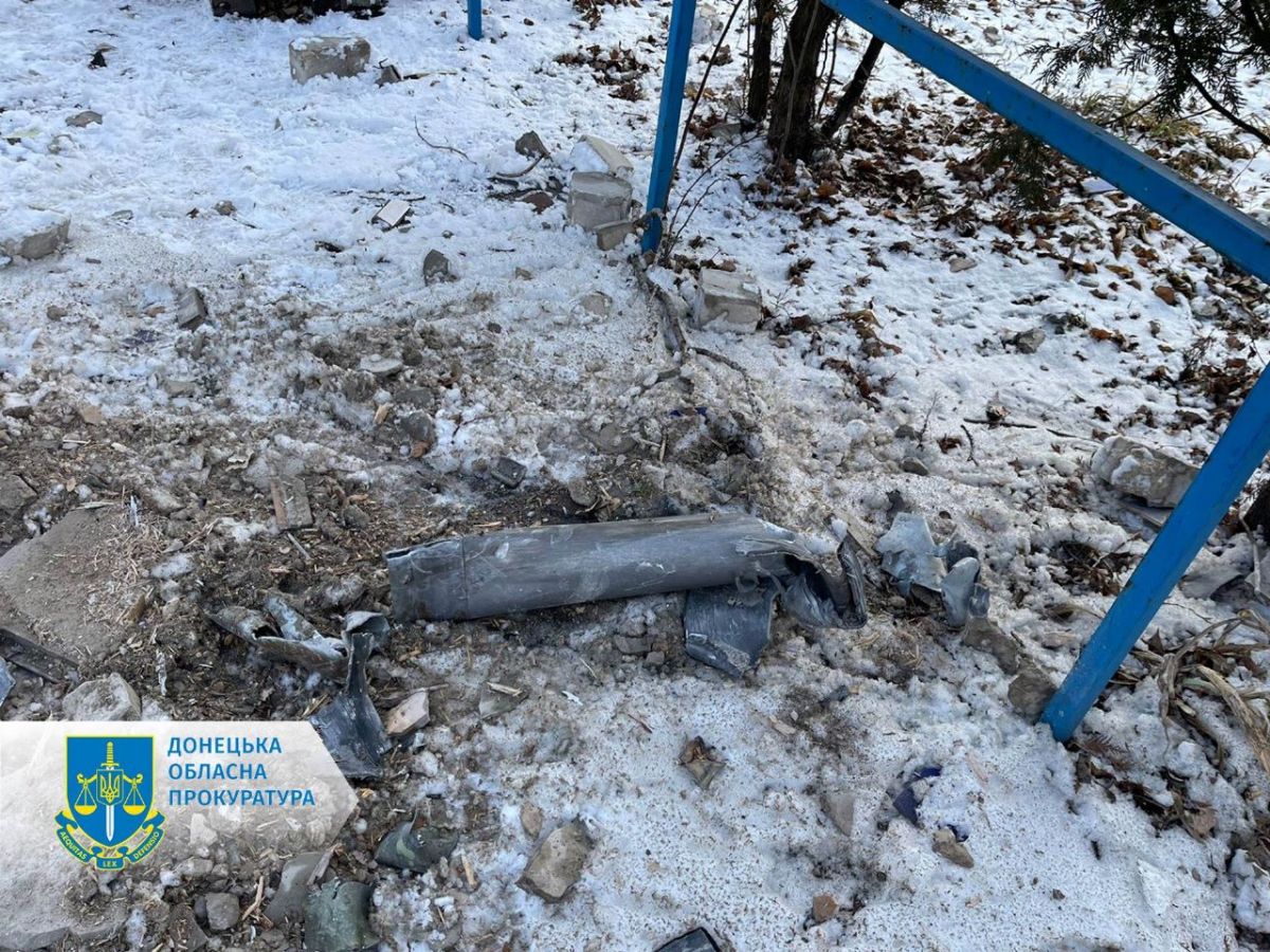 Російський снаряд. Фото: Донецька обласна прокуратура