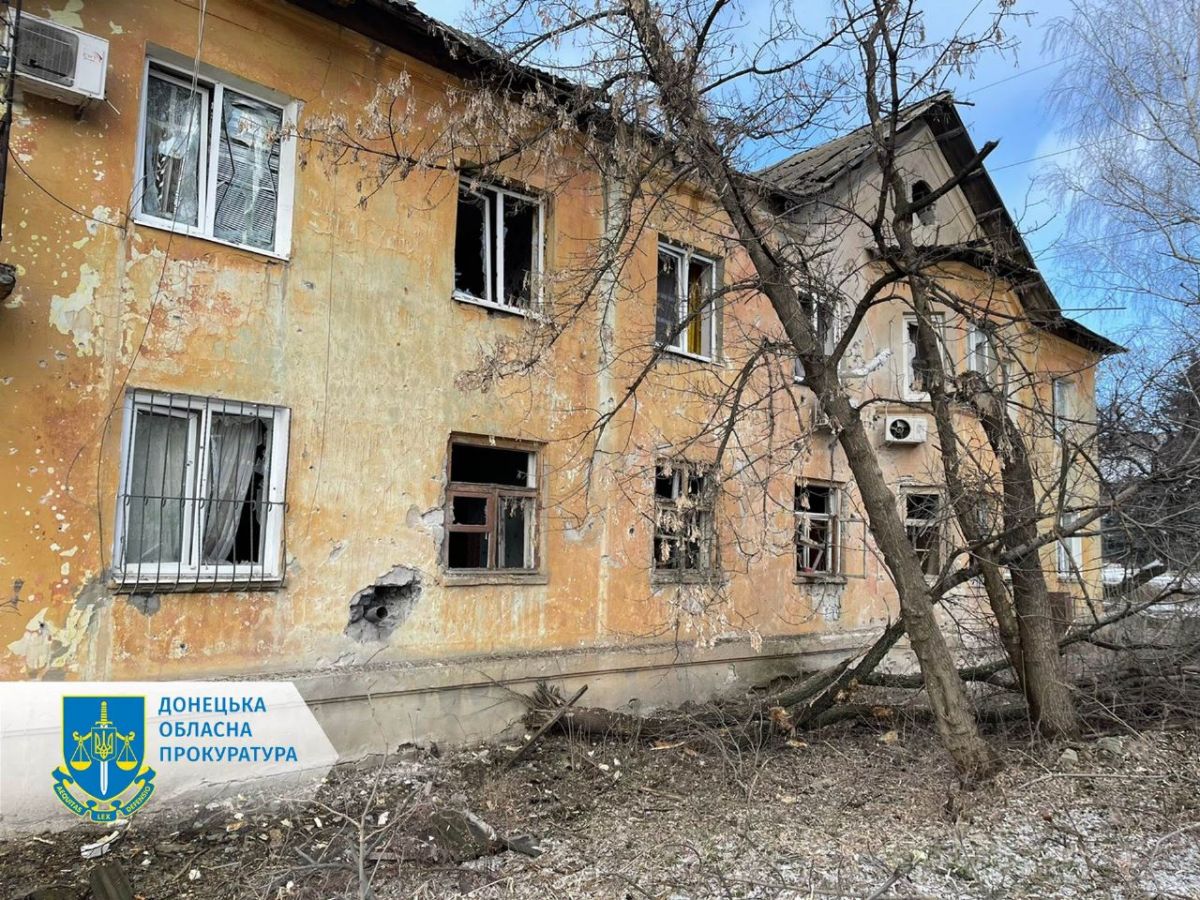 Наслідки російських обстрілів Донеччини. Фото: Донецька обласна прокуратура
