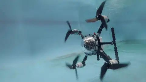 Chinese researchers develop prototype of submersible drone. Photo by Xinhua.