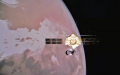 The images of the orbiter and Mars. Photo by CNSA/ Xinhua.