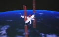 This simulated image shows the manned spaceship Shenzhou-15 conducting a fast automated rendezvous and docking with the space station's Tianhe module. Photo by Xinhua/Guo Zhongzheng.