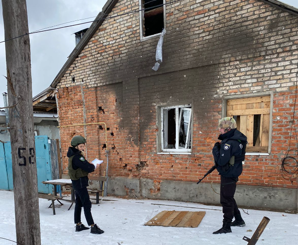 Наслідки ворожих ударів.Фото: ГУНП Харківської області