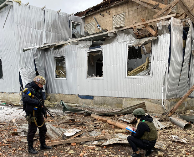 Противник вів вогонь по Харківщині. Фото: ГУНП Харківської області