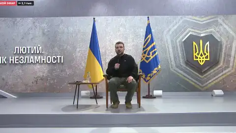 Володимир Зеленський. Прес-конференція, присвячена року з моменту повномасштабного вторгнення Росії
